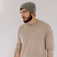 Oatmeal Mens Pure Cashmere Crew Neck Jumper