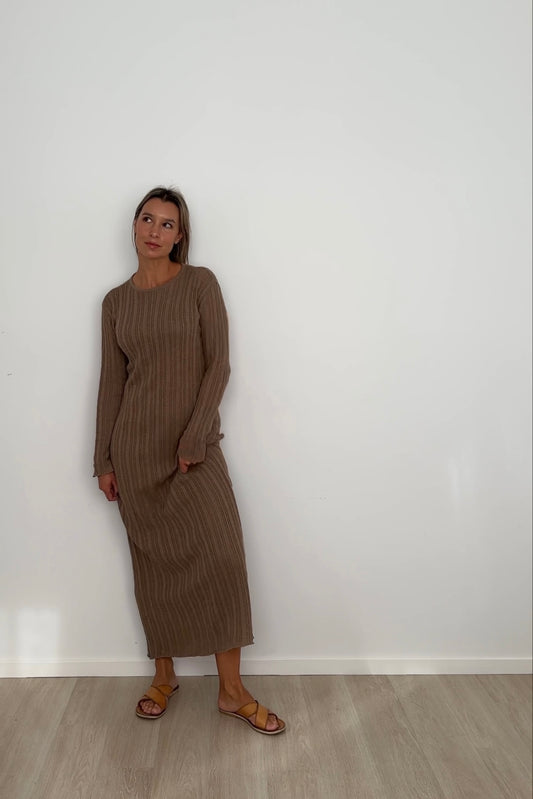 Almond Knit Dress