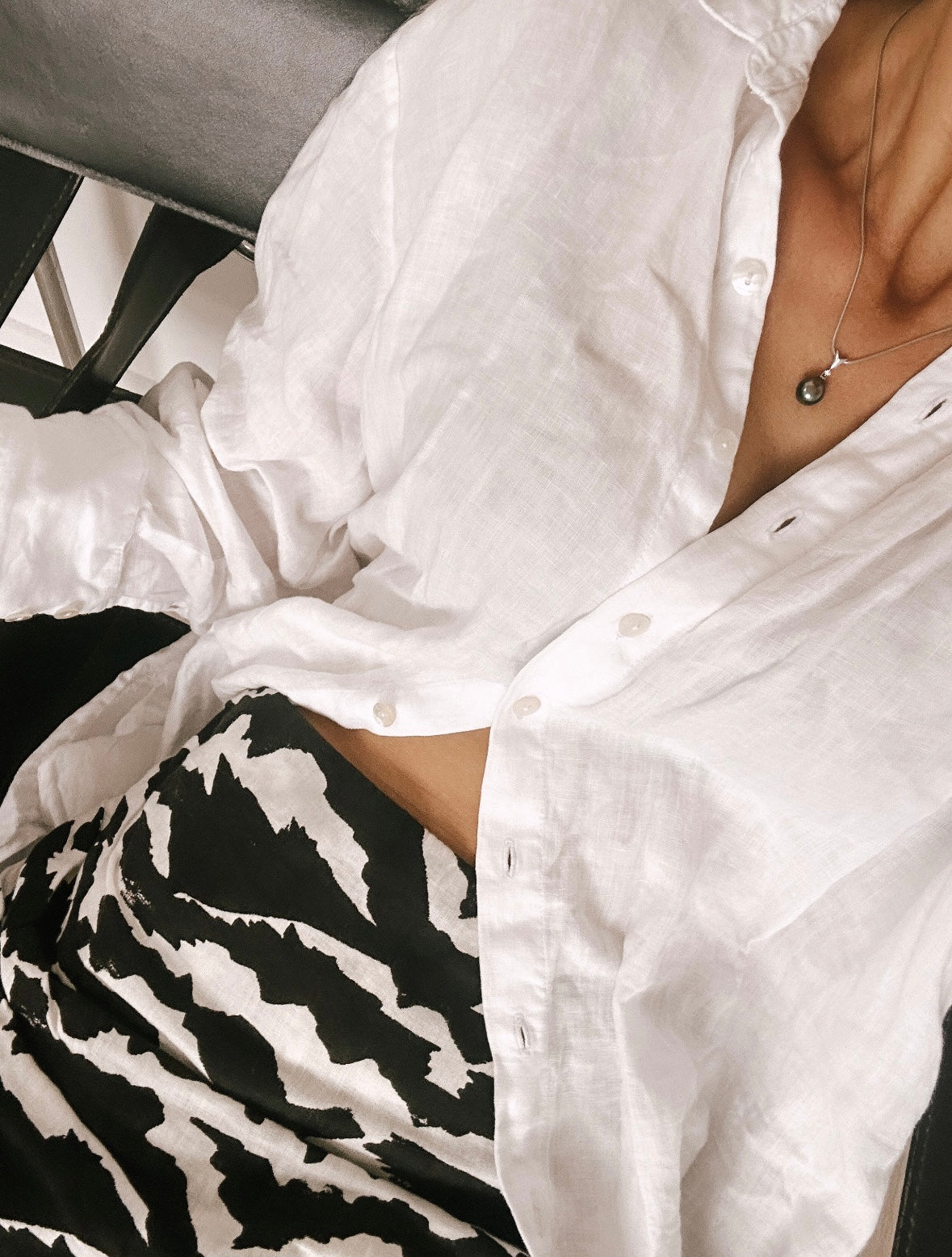 Your Boyfriends White Linen Shirt