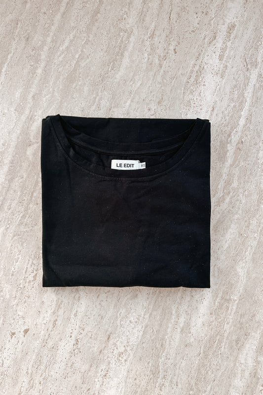 Organic Cotton Boyfriend Tee Black