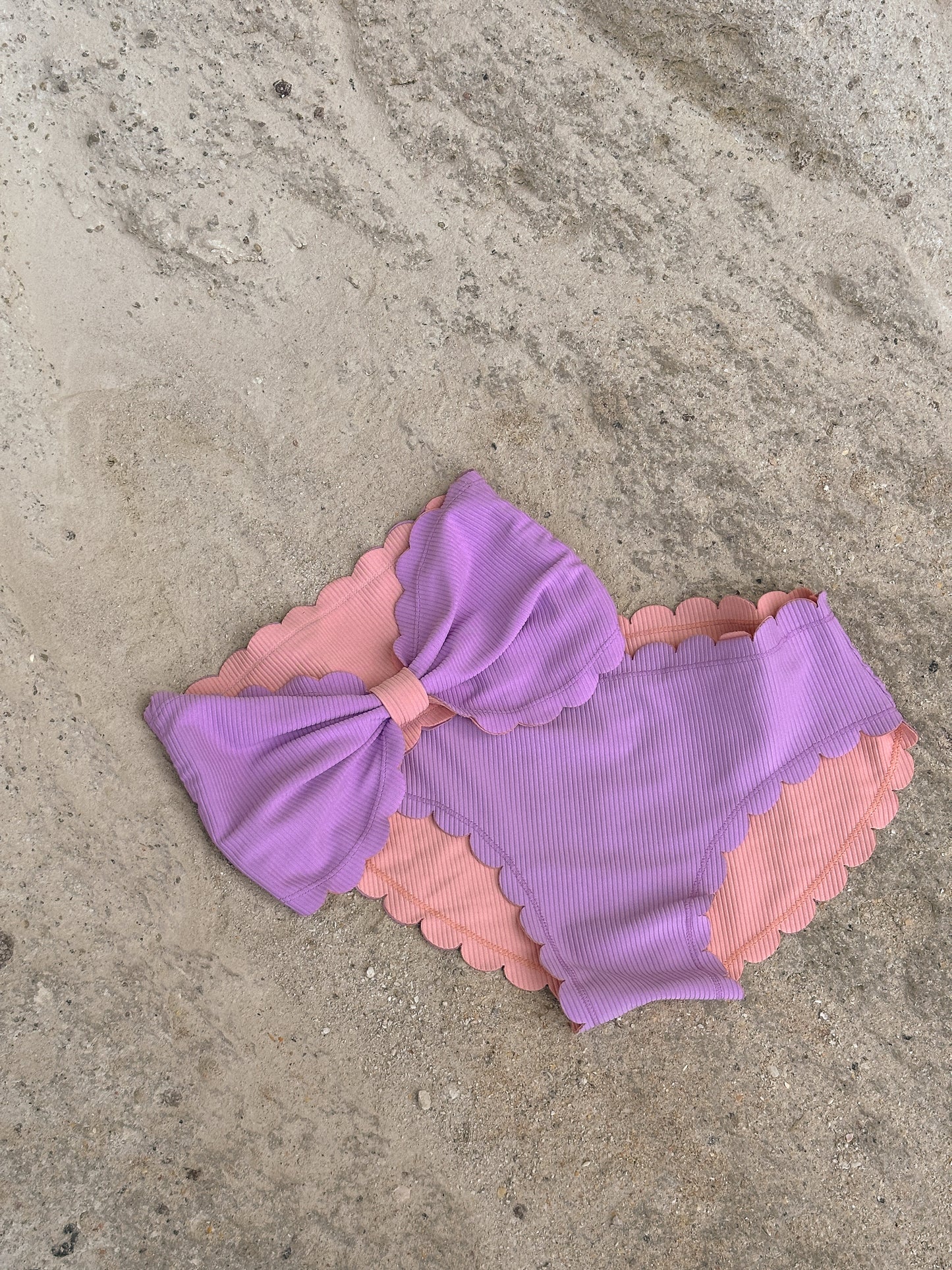 Seashell Reversible Mid Waist Bikini Bottoms