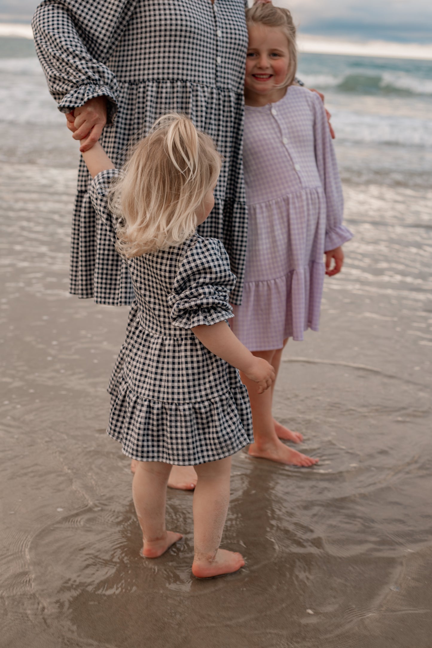 Black Gingham Girls Dress