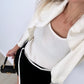 4-Way Cashmere Contrast Wrap Black & White