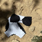 Black & White Scallop Bandeau Reversible Bikini Top