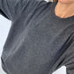 Boyfriend Pure Cashmere Crew Storm Grey