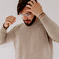 Oatmeal Mens Pure Cashmere Crew Neck Jumper