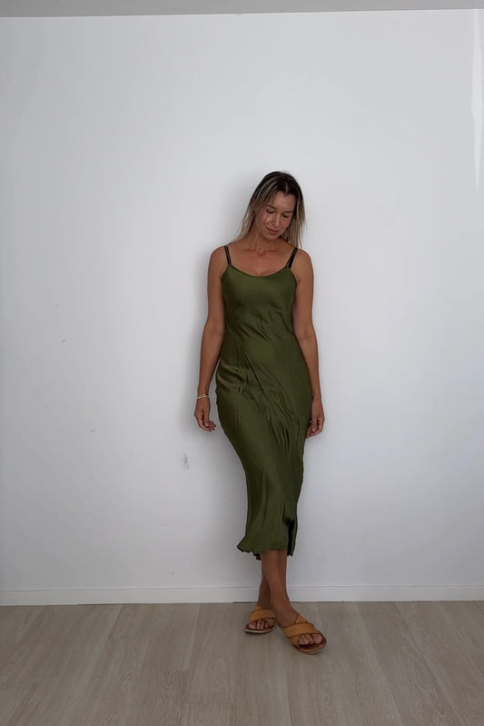 Eco Silk Dress Jade