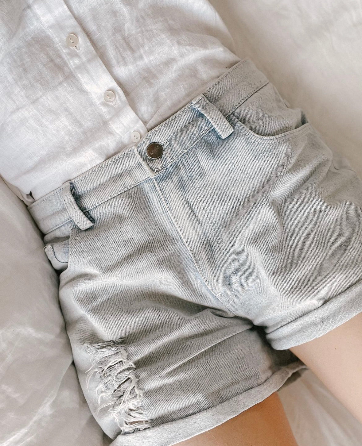 MOM Jean Shorts 2.0 Stonewashed