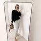 Boyfriend Pure Cashmere Crew Neck Jumper Black