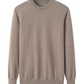 Oatmeal Mens Pure Cashmere Crew Neck Jumper