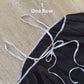 Contrast Bow Linen Dress Black Contrast